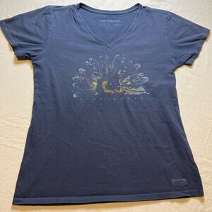Life Is Good Blue Short Sleeve Tee Women’s Medium